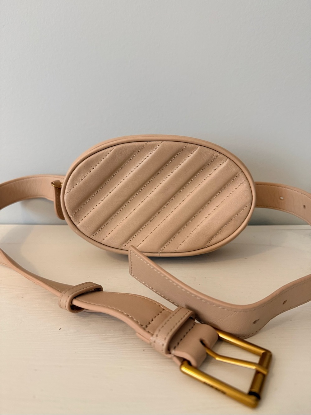 Aritzia Nude Leather Belt Bag *Never Used*